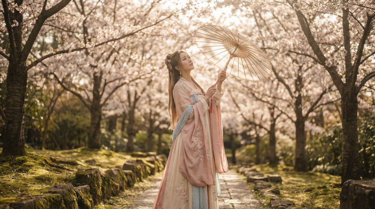 黄色仓库汉服视频拍摄